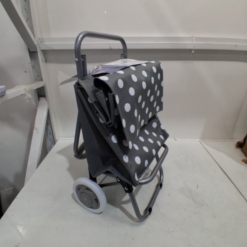 BIOS LIVING ROLLING SHOPPING CART - GREY/POLKA DOTS image 3