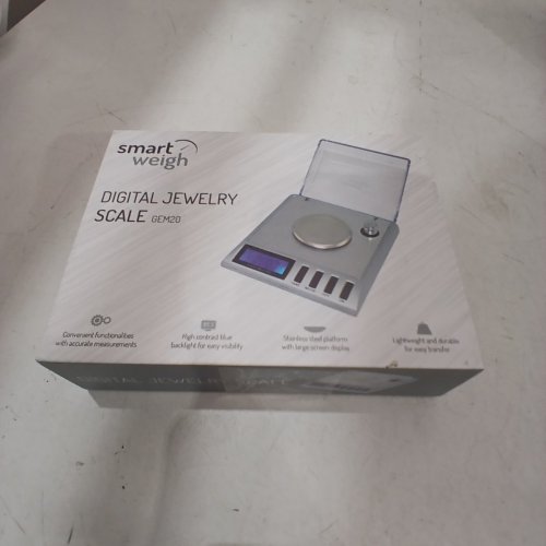 SMART WEIGH HIGH PRECISION DIGITAL JEWELRY SCALE IN MILIGRAMS -SILVER (MODEL:GEM20) image 3