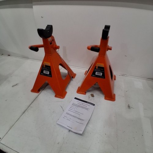 2PC STRONGARM VEHICLE SAFETY STANDS - 6 TON MAX - ORANGE (MODEL: 856B) image 3