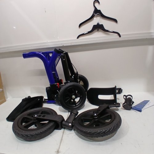 ROLLISROLL ALL TERRAIN ROLLATOR WALKER WITH SEAT AND BACKREST - 12" BIG RUBBER WHEELS/300LBS MAX - BLUE/BLACK - (MODEL: A42004W12) image 2