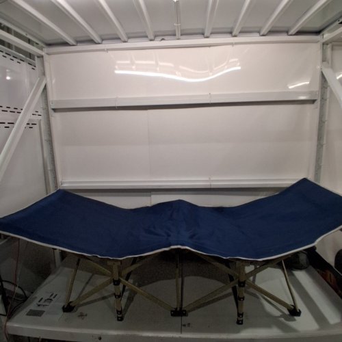 2PC OVERMONT OVERSIZED FOLDING CAMPING COT WITH MATTRESS - 75" X 28" - 550LBS MAX/CAP - BLUE (MODEL: OM006012) image 2