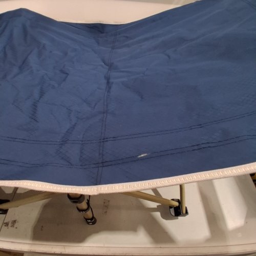 2PC OVERMONT OVERSIZED FOLDING CAMPING COT WITH MATTRESS - 75" X 28" - 550LBS MAX/CAP - BLUE (MODEL: OM006012) image 3