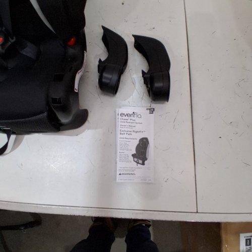 EVENFLO CHASE PLUS 2-IN-1 BOOSTER CAR SEAT FOR KIDS, 5-POINT HARNESS CONVERTS TO HIGH BACK BOOSTER - HURON/BLACK/GREY (MODEL: 30712344C) image 4
