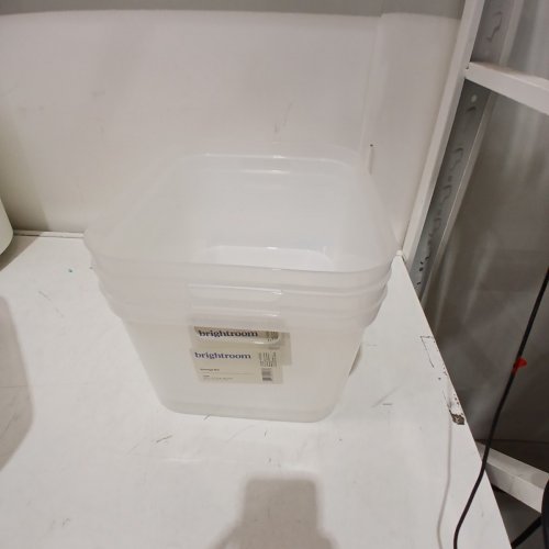 3PK BRIGHTROOM STORAGE BIN - LARGE 15" X 12" X 8" - CLEAR image 3