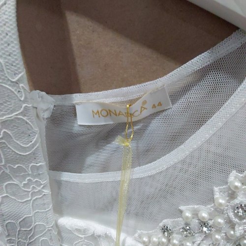 2PC MONARCHA WOMENS LACES TOP FORMAL ELEGANT EVENING DRESS - 44 - WHITE image 3