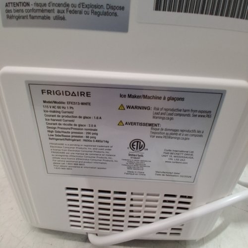 FRIGIDAIRE RETRO FREESTANDING BULLET SHAPED ICE MAKER - 26 LBS - WHITE (MODEL: EFIC513-WHITE) image 7