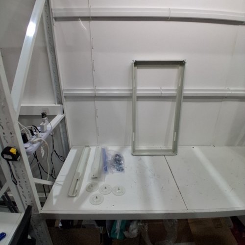 ADJUSTABLE ANTI-VIBRATION AIR CONDITIONING STAND - 33.4" X 16.9" X 15.7" - WHITE (MODEL: E043C-1) image 2