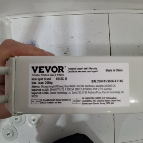 ADJUSTABLE ANTI-VIBRATION AIR CONDITIONING STAND - 33.4" X 16.9" X 15.7" - WHITE (MODEL: E043C-1) image 4