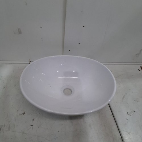 KES BATHROOM CERAMIC PORCELAIN MODERN EGG SHAPE VESSEL SINK - WHITE (MODEL: BVS124) image 3