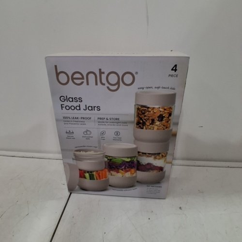 4PK BENTGO GLASS FOOD STORAGE CONTAINER- CLEAR/GREY image 2