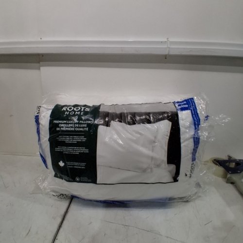2PK ROOTS HOME COTTON MICROGEL PILLOWS - STANDARD/ QUEEN -WHITE image 2
