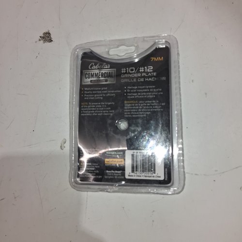 CABELA'S COMMERCIAL GRADE MEAT GRINDER PLATE - #10/#12, 7 MM - STAINLESS STEEL image 3