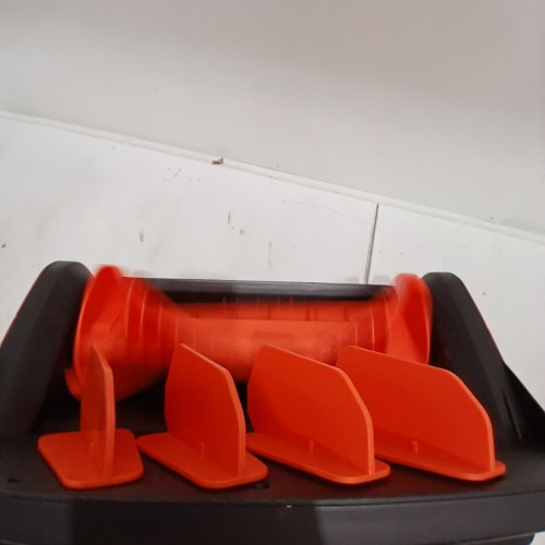 VOLTASK WHEELED CORDLESS SNOW SHOVEL WITH BATTERIES AND CHARGER- 17" X 8" CLEARING - 24V - ORANGE/BLACK (MODEL: CSS008-170) image 2