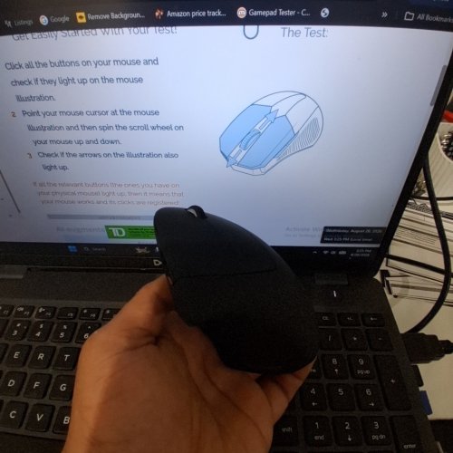 TECKNET RECHARGABLE WIRELESS ERGONOMIC BLUETOOTH VERTICAL MOUSE - BLACK - (MODEL:TK-MS007) image 2