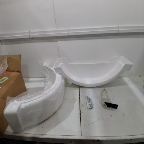 2PC ECOTRIC PLASTIC AXLE BOAT TRAILER FENDERS - 29" X 9" - WHITE image 2