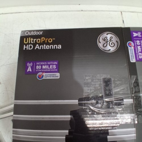 GE OUTDOOR TV ULTRAPRO HD ANTENNA - SUPPORTS 4 K 1080P VHF UHF - 80 MILE RANGE - BLACK (MODEL: 33685) image 2