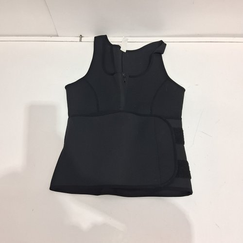 WOMEN'S NEOPRENE SWEAT SAUNA VEST WAIST TRAINER - LARGE - BLACK image 2