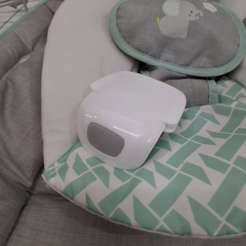 INGENUITY 3-IN-1 KEEP COZY GROW WITH ME VIBRATING BABY BOUNCER, ROCKER & CHAIR - 40LBS CAPACITY - WEAVER THEME GREY/WHITE/GREEN (MODEL: ‎12428) image 2