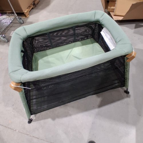 BABYMOOV MOOV & COMFY 3-IN-1 LIGHTWEIGHT TRAVEL CRIB BABY PLAY YARD & INFANT BASSINET - 20LBS MAX - GREEN/GREY (MODEL: A035032_USA-CAN) image 3