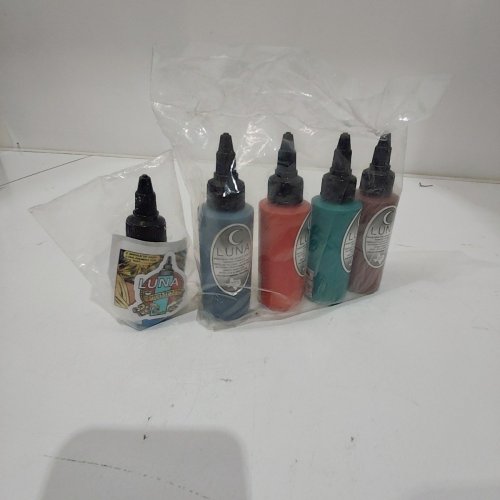 5 ASSORTED LUNA TATTOO PIGMENT INK BOTTLES - ASSORTED COLORS image 2