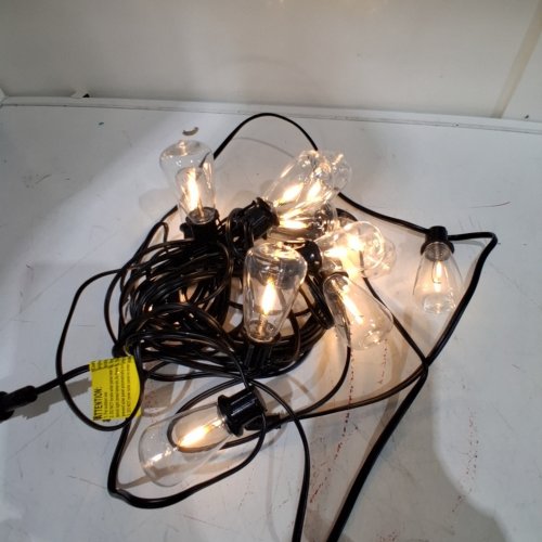 ADDLON OUTDOOR SOLAR WATERPROOF STRING LIGHTS WITH REMOTE - 36FT -12 SOCKETS -BLACK image 2