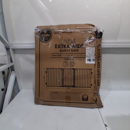 REGALO FLEXI EXTRA WIDE METAL WALK THROUGH SAFETY GATE - WHITE (28" TO 76") (MODEL:1175 DS) image 3