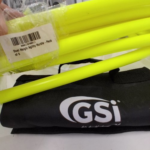 6PK GSI DUAL HEIGHT AGILITY HURDLES - 6" AND 12" HEIGHTS - NEON YELLOW image 2