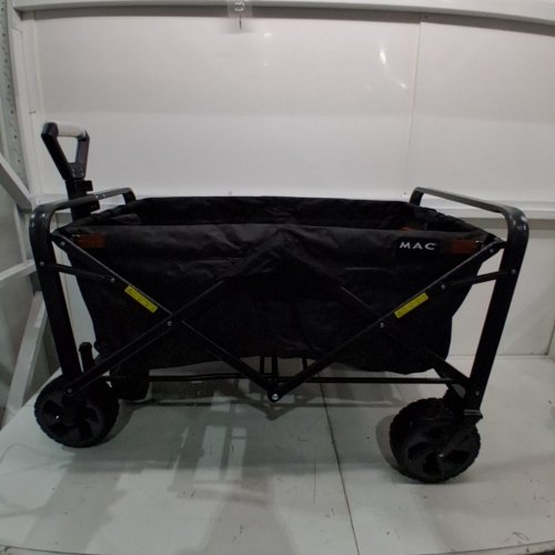 MAC SPORTS FOLDING WAGON WITH BRAKES AND POCKETS - 8.6" X 21.7" X 25" - 350LBS CAP - BLACK (MODEL: 1872234) image 2