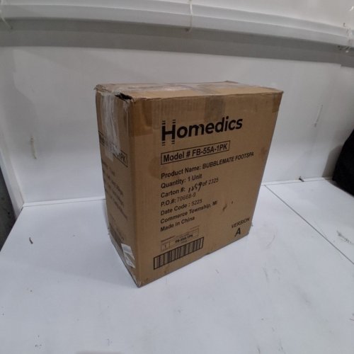 HOMEDICS BUBBLEMATE FOOTSPA WITH HEAT MAINTENANCE - 120V 30W 60HZ - WHITE/BLUE (MODEL: FB-55A-1PK) image 5