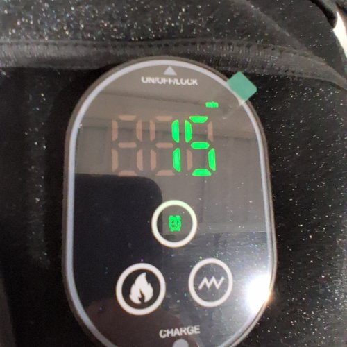 CHARGEABLE HEATED KNEE BRACE AND MASSAGER WITH 6 HEATING LEVELS - BLACK image 2