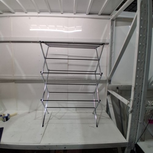 AMAZON BASICS FOLDING DRYING RACK - CHROME image 2