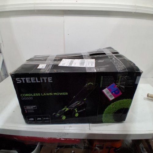 STEELITE CORDLESS ELECTRIC BATTERY OPERATED PUSH LAWN MOWER - 20V - BLACK/GREEN (MODEL: DG500-2) image 4
