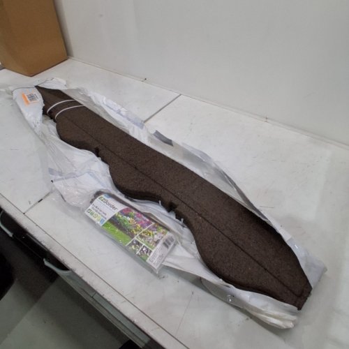 2PK EZ BORDER CAROLINA FENCE RECYCLED RUBBER ULTRA CURVE GARDEN BORDER - 6" X 48" - BROWN image 3