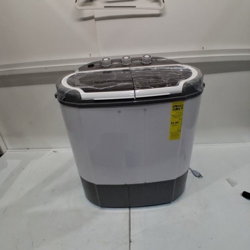PYLE PURE CLEAN 2-IN-1 PORTABLE WASHER AND DRYER COMBO WITH TWIN TUBS, SPIN CYCLE - 7.7LBS, 110V- DARK GREY (MODEL: PUCWM23) image 3