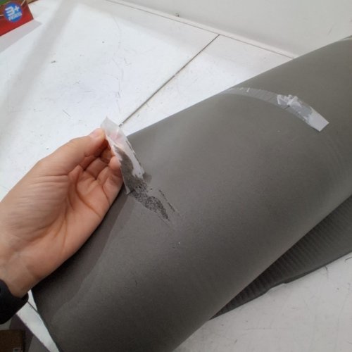 CAP BARBELL HIGH DENSITY EXERCISE YOGA MAT WITH STRAP - 68"X24"X1/2" - GREY - (MODEL: MTIS-6523-12GY) image 4