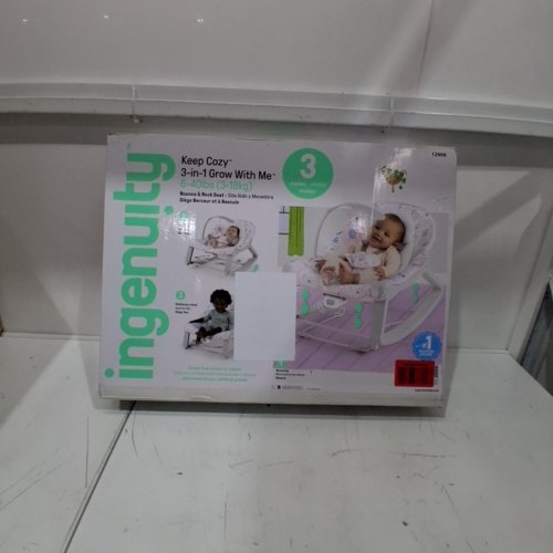 INGENUITY KEEP COZY 3-IN-1 GROW WITH ME VIBRATING BABY BOUNCER SEAT & ROCKER - 6-40LBS - PINK/GREY (MODEL: 12909) image 5