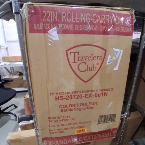 TRAVELERS CLUB CHICAGO HARDSIDE LUGGAGE COLLECTION ROLLING CARRY-ON SUITCASE - 22" - BLACK (MODEL: HS-20720-EX-530N) image 5