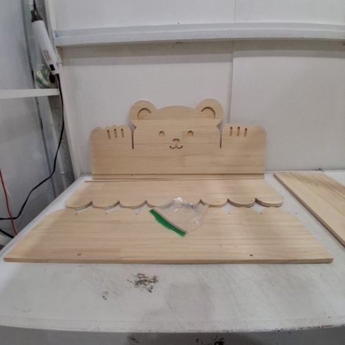 3-TIER WOODEN BEAR ORGANIZER - 2FT - NATURAL image 2