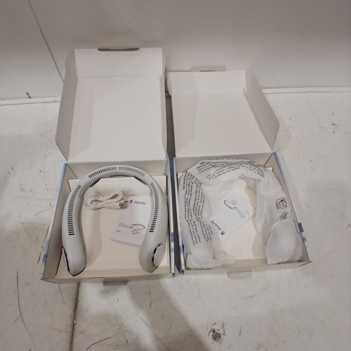 2PK JISULIFE LIFE4 5-SPEED PORTABLE NECK FAN - OSFM - LIGHT GREY/WHITE (MODEL: FA14-S) image 3