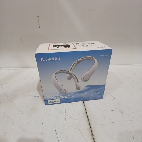 2PK JISULIFE LIFE4 5-SPEED PORTABLE NECK FAN - OSFM - LIGHT GREY/WHITE (MODEL: FA14-S) image 4