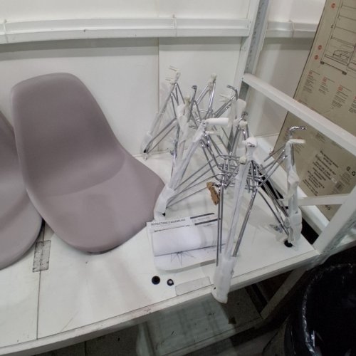 3PK MEUBLES HOUSE EAMES STYLE MODERN EIFFEL SIDE CHAIR - 32" X 17" X 17.5" - TAUPE (MODEL: S4-PC-0116-T) image 5