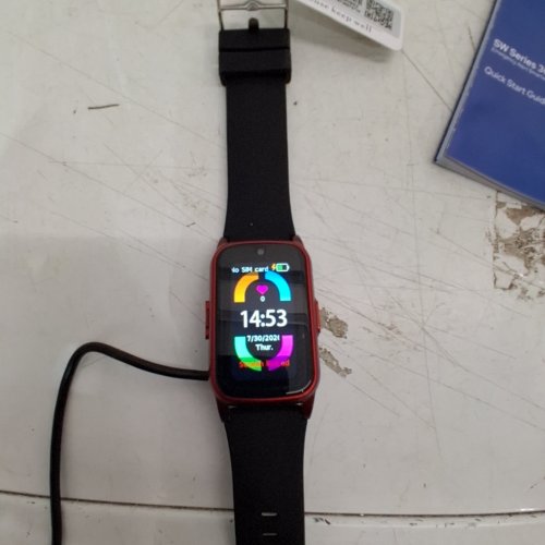 SENIOR WATERPROOF SMART WATCH WITH FALL DETECTION & EMERGENCY ALERTS - RED/BLACK (MODEL: SW SERIES 300V) image 3