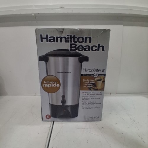 HAMILTON BEACH COFFEE URN - 45 CUP CAPACITY - STAINLESS STEEL (MODEL: 40515CR) image 5