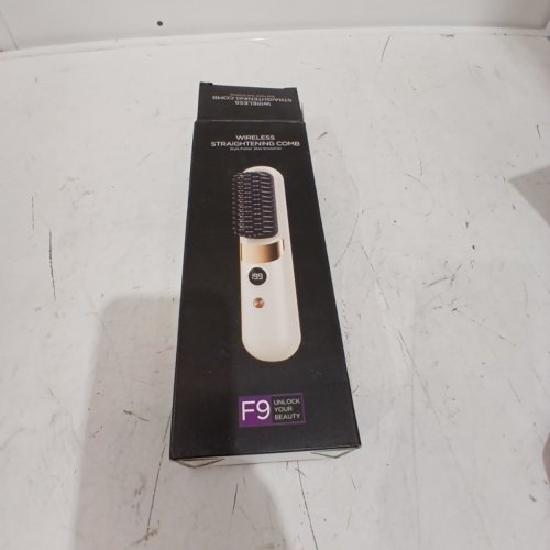 F9 PORTABLE WIRELESS STRAIGHTENING COMB WITH USB RECHARGEABLE & 3-TEMPERATURE SETTINGS, EQUIPPED WITH AN LED DISPLAY PANEL - BLACK image 4