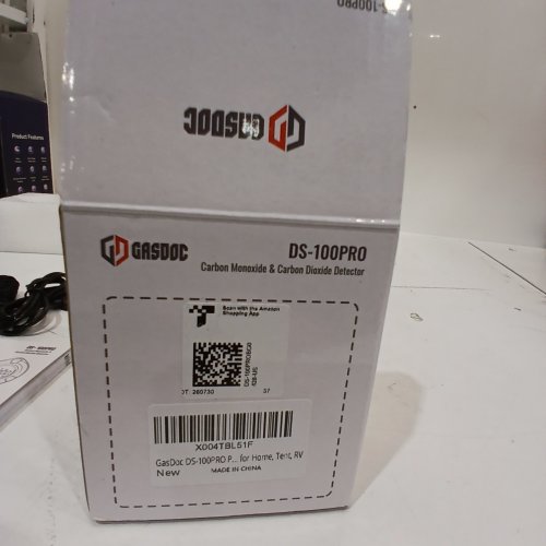 GASDOC PORTABLE CO & CO2 DETECTOR, ALL IN ONE CARBON MONOXIDE DETECTOR - CARABINER - GREY (MODEL: DS-100PRO) image 2