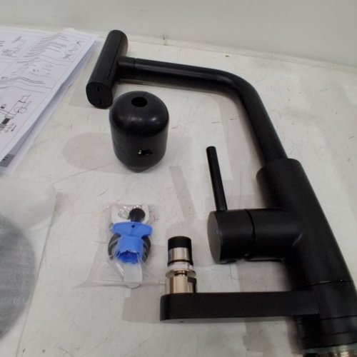 SINGLE HANDLE KITCHEN FAUCETS WITH CUP WASHER- BLACK (MODEL: LEKC32) image 4