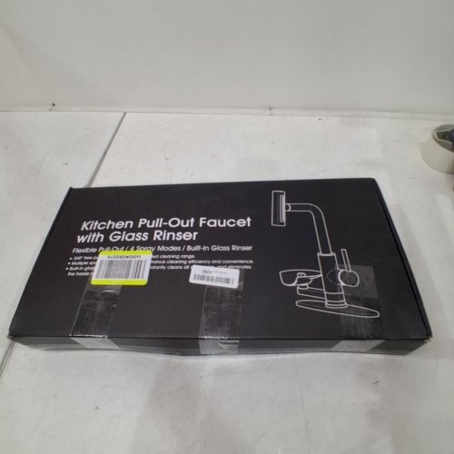 SINGLE HANDLE KITCHEN FAUCETS WITH CUP WASHER- BLACK (MODEL: LEKC32) image 5
