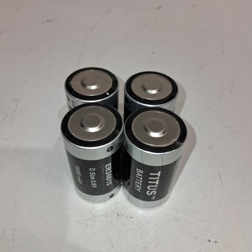 4PK TITUS LITHIUM BATTERIES - D SIZE, 3.6 V, 19000 MAH (MODEL: ER34615) image 3