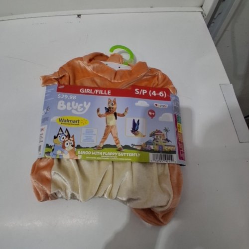 TODDLERS BLUEY BINGO WITH FLAPPY BUTTERFLY CLASSIC COSTUME - 2T - ORANGE image 2