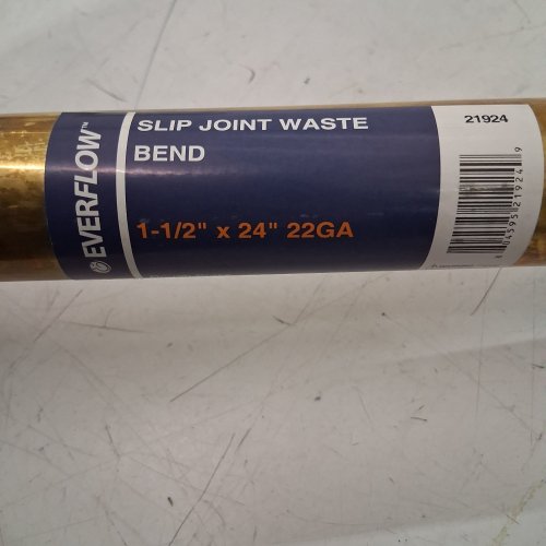 EVERFLOW ROUGH BRASS SLIP JOINT WASTE BEND - 1-1/2" X 24" - BRASS (MODEL: 21924) image 2